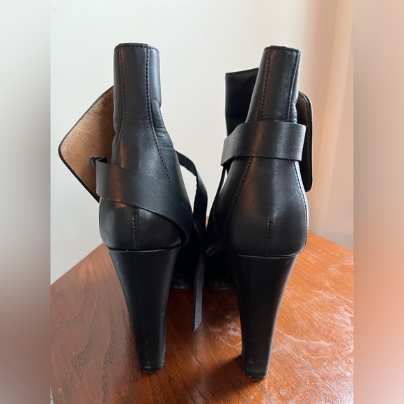 ALLSAINTS Esma Boot Heels Black Leather Made in Portugal Size 36 EU - Picture 8 of 16